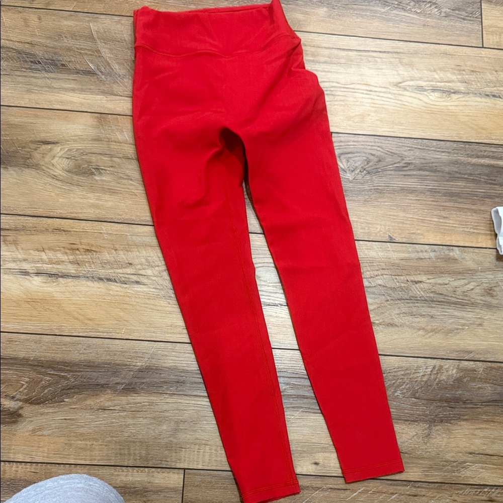 Cute stretchy red leggings